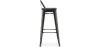 Barkruk met Rugleuning - Industrieel Ontwerp - Hout & Staal - 76cm - Stylix image 7