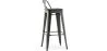 Barkruk met Rugleuning - Industrieel Ontwerp - Hout & Staal - 76cm - Stylix image 7