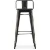 Barkruk met Rugleuning - Industrieel Ontwerp - Hout & Staal - 76cm - Stylix image 7