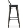 Barkruk met Rugleuning - Industrieel Ontwerp - Hout & Staal - 76cm - Stylix image 7