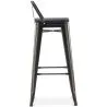 Barkruk met Rugleuning - Industrieel Ontwerp - Hout & Staal - 76cm - Stylix image 7