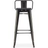 Barkruk met Rugleuning - Industrieel Ontwerp - Hout & Staal - 76cm - Stylix image 7