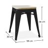Industriële Design Kruk - Hout & Metaal - 45cm - Stylix image 7