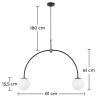 Kristallen Ballen Plafondlamp - Hanglamp 2 armen - Josephine image 7