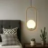 Globe Plafondlamp - Gouden Hanglamp - Robijn image 7