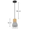 Plafondlamp hout en beton - Hanglamp Scandinavisch design - Minnie image 7