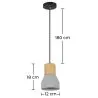 Plafondlamp hout en beton - Hanglamp Scandinavisch design - Minnie image 7