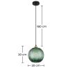 Vintage Design Plafondlamp - Hanglamp - Groene Bal Hanglamp - Viola image 7