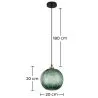 Vintage Design Plafondlamp - Hanglamp - Groene Bal Hanglamp - Viola image 7
