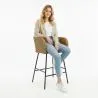 Rotan Kruk met Armleuningen - Boho Bali Ontwerp - Ishita image 7