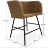 Silla de Comedor de Ratán - Diseño Boho Bali - Ishita image 7