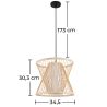 Bamboe Plafondlamp - Boho Bali Design Hanglamp - Ketut image 7