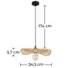 Bamboe Plafondlamp - Hanglamp Boho Bali Design - Noila image 7