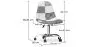 Bureaustoel met wieltjes - Bureaustoel bekleed met patchwork - zwart-wit - Denisse image 7