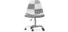 Bureaustoel met wieltjes - Bureaustoel bekleed met patchwork - zwart-wit - Denisse image 7