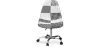 Bureaustoel met wieltjes - Bureaustoel bekleed met patchwork - zwart-wit - Denisse image 7