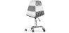 Bureaustoel met wieltjes - Bureaustoel bekleed met patchwork - zwart-wit - Denisse image 7
