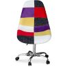 Bureaustoel op wielen - Bureaustoel - Gestoffeerd in patchwork - Tessa image 7