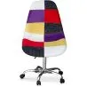 Bureaustoel op wielen - Bureaustoel - Gestoffeerd in patchwork - Tessa image 7