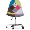 Bureaustoel met wieltjes - Bureaustoel - Gestoffeerd in patchwork - Simona image 7