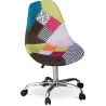 Bureaustoel met wieltjes - Bureaustoel - Gestoffeerd in patchwork - Simona image 7