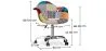 Bureaustoel met armleuningen - Bureaustoel met wielen - Gestoffeerd in patchwork - Patty image 7