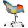 Bureaustoel met armleuningen - Bureaustoel met wielen - Gestoffeerd in patchwork - Patty image 7