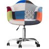 Bureaustoel met armleuningen - Bureaustoel met wielen - Gestoffeerd in patchwork - Pixi image 7
