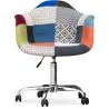 Bureaustoel met armleuningen - Bureaustoel met wielen - Gestoffeerd in patchwork - Pixi image 7