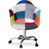 Bureaustoel met armleuningen - Bureaustoel met wielen - Gestoffeerd in patchwork - Pixi image 7