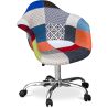 Bureaustoel met armleuningen - Bureaustoel met wielen - Gestoffeerd in patchwork - Pixi image 7
