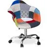 Bureaustoel met armleuningen - Bureaustoel met wielen - Gestoffeerd in patchwork - Pixi image 7