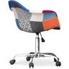 Bureaustoel met armleuningen - Bureaustoel met wielen - Gestoffeerd in patchwork - Pixi image 7