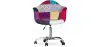 Bureaustoel met armleuningen - Bureaustoel met wielen - Gestoffeerd in patchwork - Ray image 7