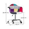 Bureaustoel met armleuningen - Bureaustoel met wielen - Gestoffeerd in patchwork - Ray image 7