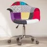 Bureaustoel met armleuningen - Bureaustoel met wielen - Gestoffeerd in patchwork - Ray image 7
