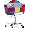 Bureaustoel met armleuningen - Bureaustoel met wielen - Gestoffeerd in patchwork - Ray image 7