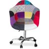 Bureaustoel met armleuningen - Bureaustoel met wielen - Gestoffeerd in patchwork - Ray image 7