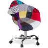 Bureaustoel met armleuningen - Bureaustoel met wielen - Gestoffeerd in patchwork - Ray image 7