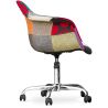 Bureaustoel met armleuningen - Bureaustoel met wielen - Gestoffeerd in patchwork - Ray image 7