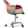 Bureaustoel met armleuningen - Bureaustoel met wielen - Gestoffeerd in patchwork - Ray image 7
