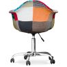 Bureaustoel met armleuningen - Bureaustoel met wielen - Gestoffeerd in patchwork - Ray image 7