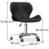 Bureaustoel met wielen - Bureaudraaistoel - Kunstleer bekleed - Wito image 7