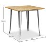 Vierkante Eettafel - Industrieel Ontwerp - Industrieel Ontwerp - Hout en Metaal - Stylix image 7
