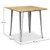 Vierkante Eettafel - Industrieel Ontwerp - Industrieel Ontwerp - Hout en Metaal - Stylix image 7