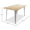 Rechthoekige eettafel - Industrieel ontwerp - Hout - Troy image 7