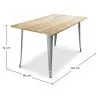Rechthoekige eettafel - Industrieel ontwerp - Hout - Troy image 7
