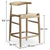 Boho Bali Design Houten Kruk - 65cm - Elb image 7