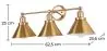 Gouden wandlamp - Vintage design - 3 bollen - Remir image 7