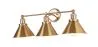 Gouden wandlamp - Vintage design - 3 bollen - Remir image 7